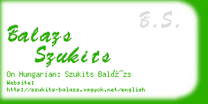 balazs szukits business card